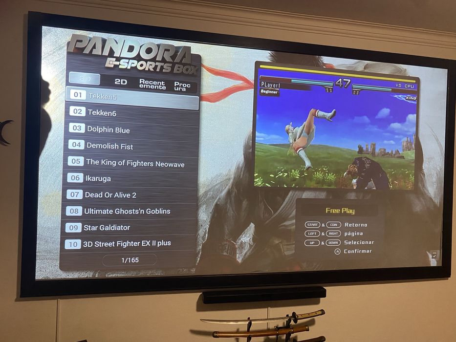 Consola Consola arcade pandora como nova jogos retro 2D e 3D