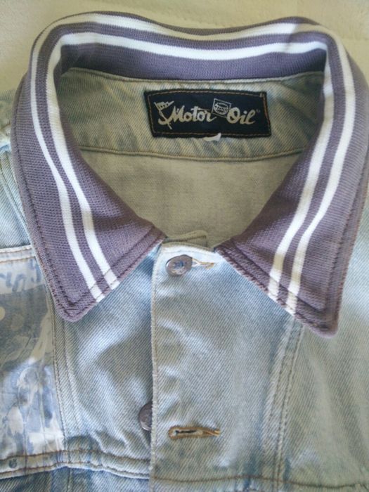 Casaco ganga Motor Oil, unisexo,old school.