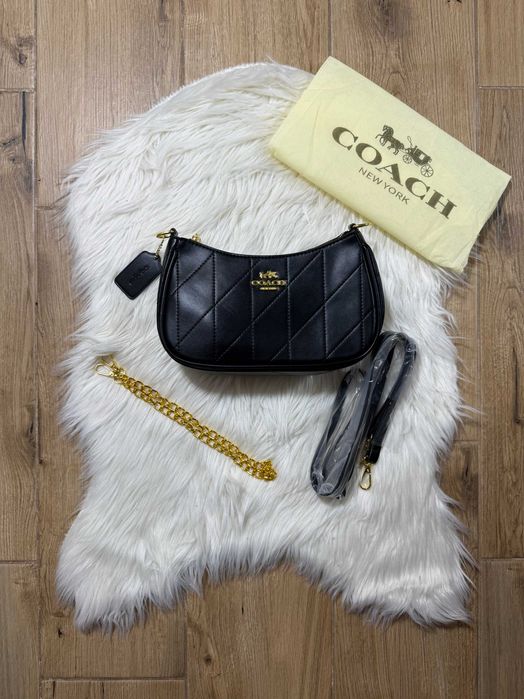 Сумка через плече COACH | елегантна жіноча сумочка КОУЧ у класичному та стильному виконанні