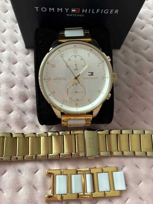 Zegarek Tommy Hilfiger złoto biały