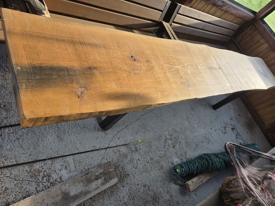 Stół dębowy monolit plaster dębu