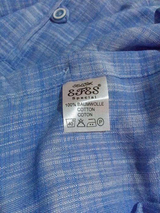 Koszula Selcuk Efes Special S niebieska, 100% bawełna, nowa