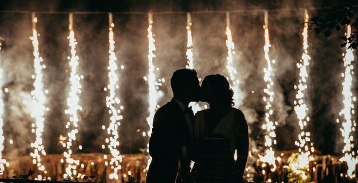 Wodospad iskier, wiatraki iskier, fontanny iskier wesele urodziny