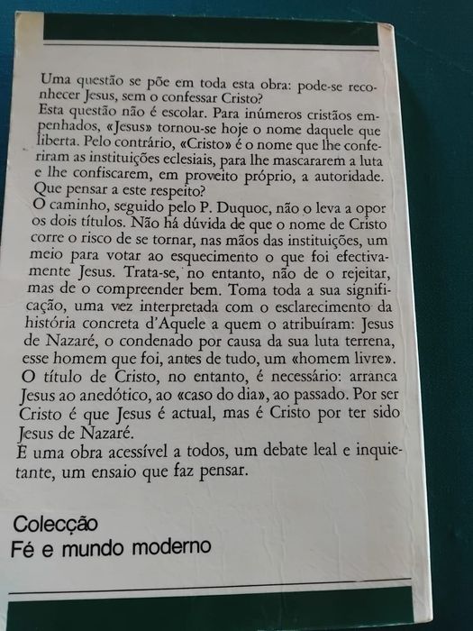 Livro “Jesus, Homem Livre”