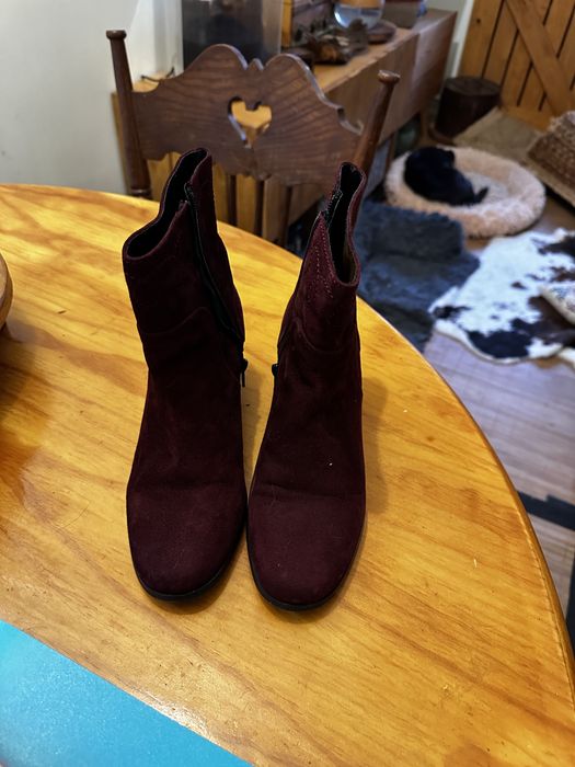 Botas bordeaux cano curto