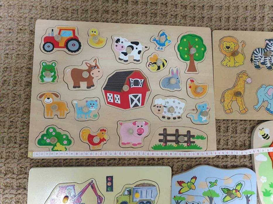 Дерев'яні пазли вкладиші Goki, Lelin