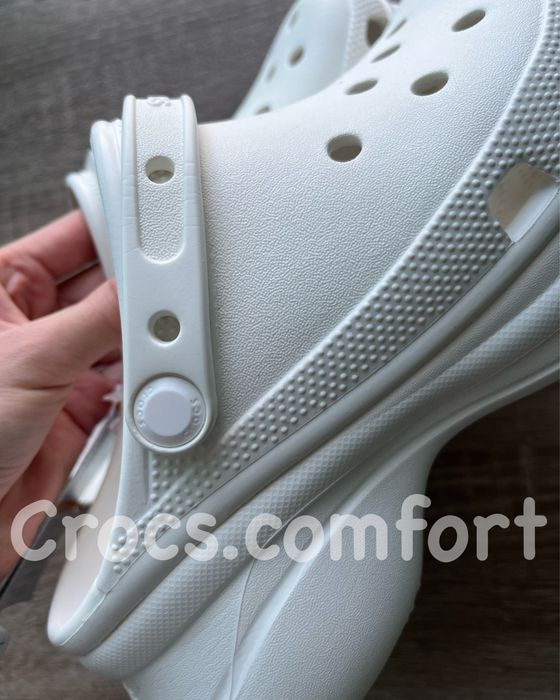Крокси Бае Білі Жіночі на платформі, Crocs Bae Classic Clog