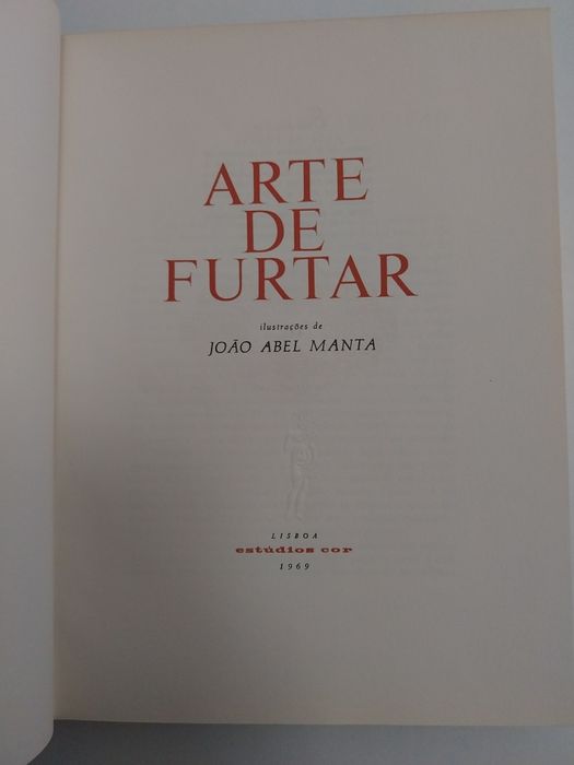ARTE DE FURTAR - Ilustrações de João Abel Manta