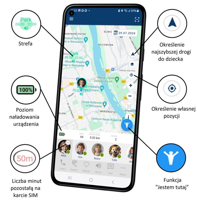 Smart watch dla dzieci calmean sportt active