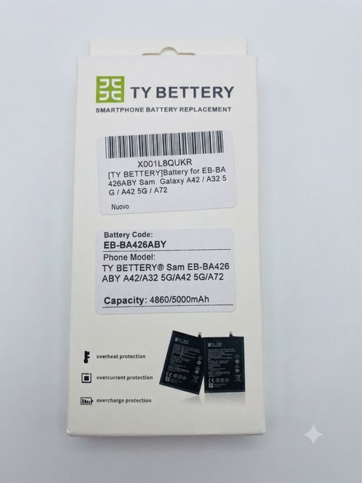 Акумулятор TY BATTERY для Samsung Galaxy A42 / A32 5G / A72 (Новий)