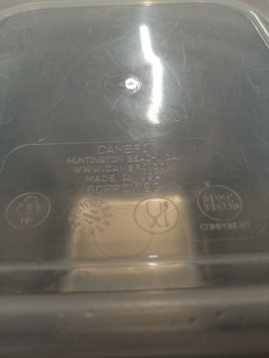 Pokrywki pojemnika ze stali nierdzewnej CAMBRO GN 1/6