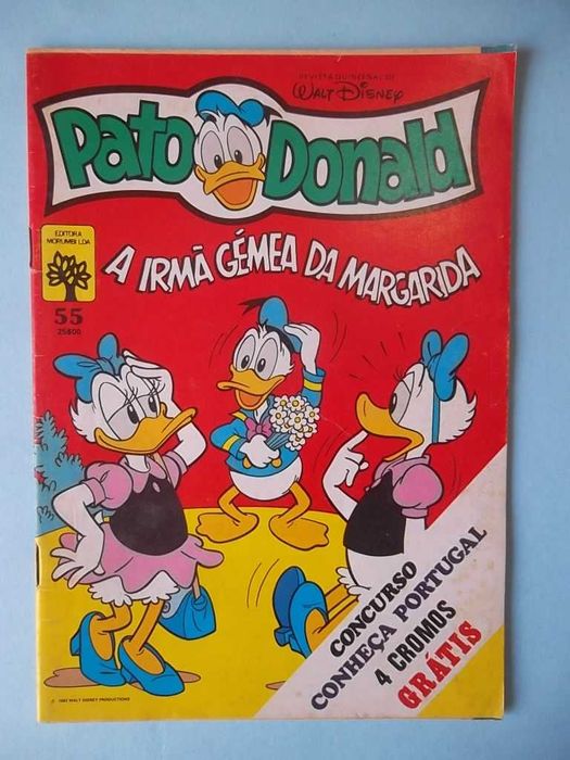 Revistas Disney com folha de cromos "Conheça Portugal", ver fotos.