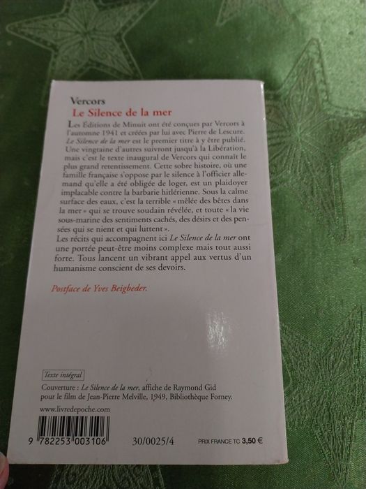 Le silence de la mer. Portes incluídos