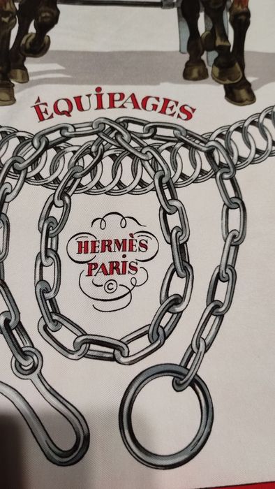 Коллекционный винтажный шелковый платок hermès