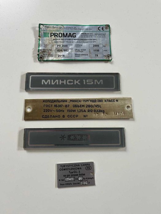 Tabliczki znamionowe PRL