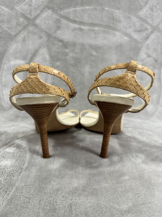Helmut Lang Vintage Summer 2004 Snake pattern Sandals Heels 38 damskie sandały buty na obcasie