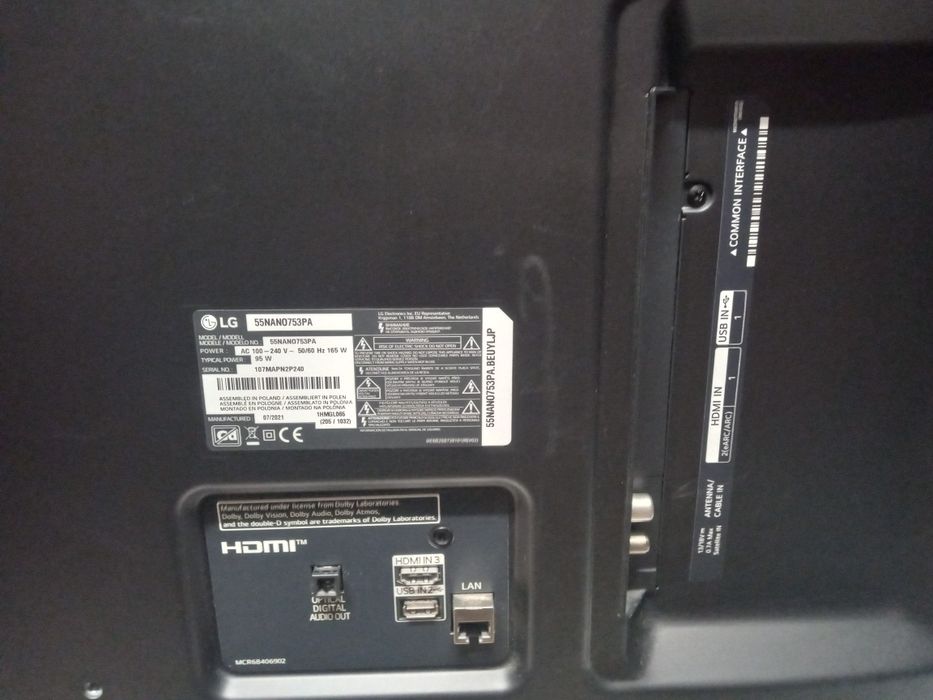 Telewizor LG uszkodzona matryca 55 cali