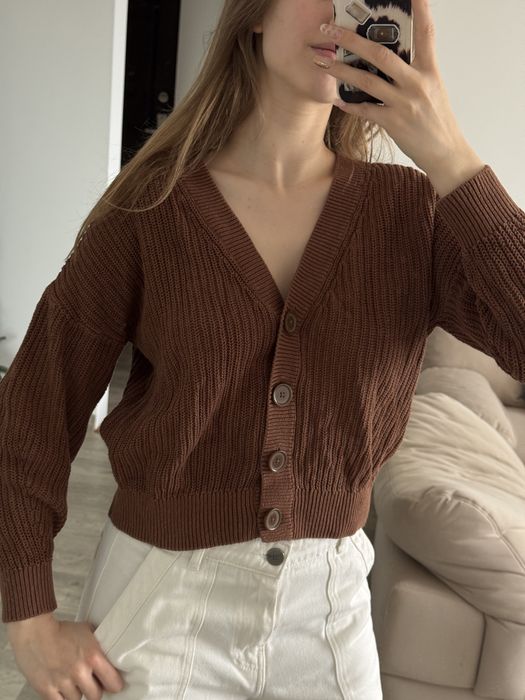 кардиган коричневий