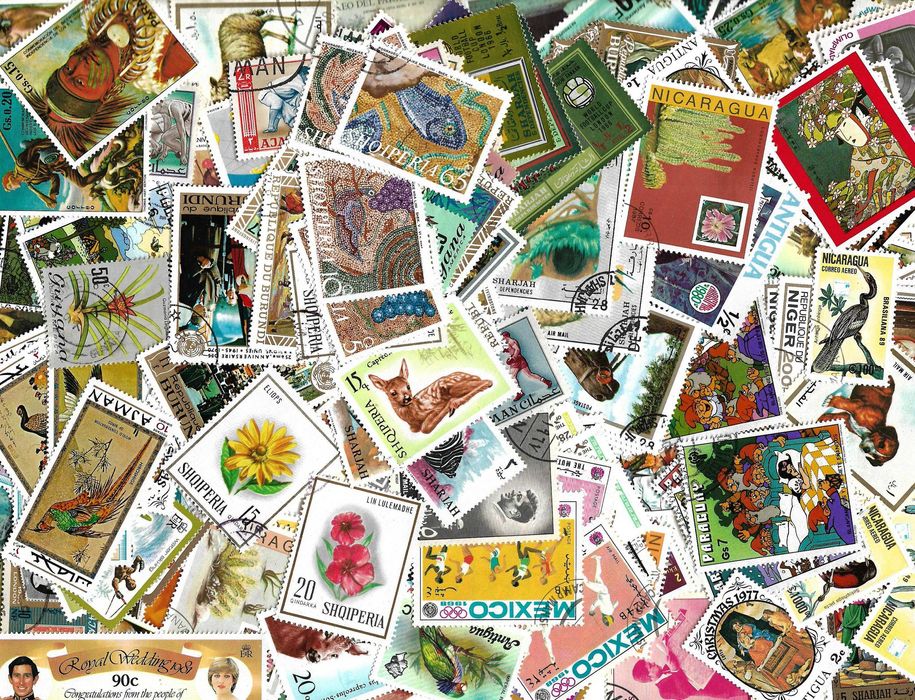 1.000 selos (90g) selos usados mundiais nº 21