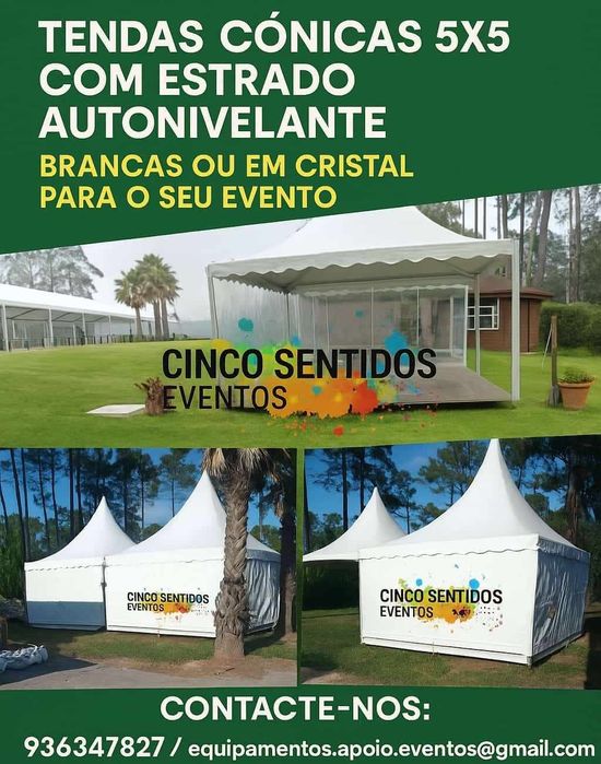 Tendas 2 Águas e Cónicas