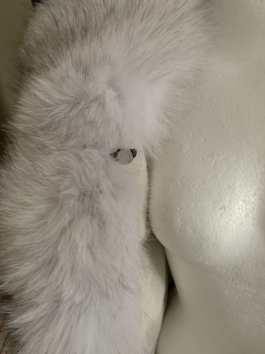 Parka puchowa z lisem naturalnym