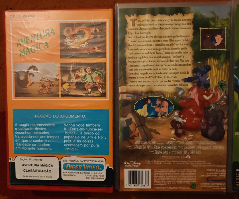 Cassetes Vhs desenhos animados