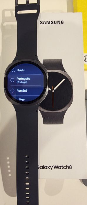 Samsung Galaxy Watch 8 44mm Grafite + Extras (Muitas Braceletes e Fatura)