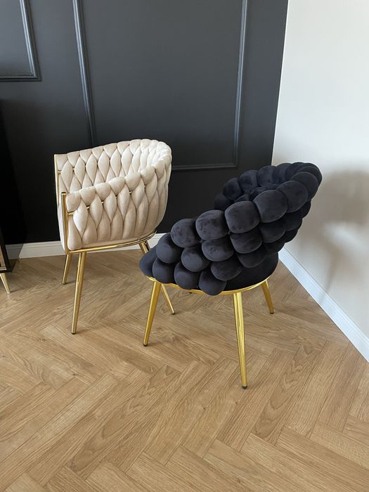 Krzesla chrom srebrne plecione  szare bezowe czarne cala Polska