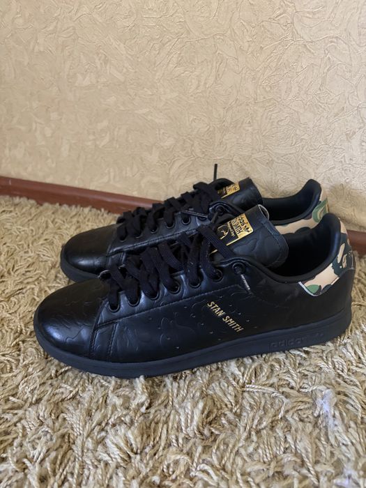 A BATHING APE × adidas Originals Stan Smith 30th Anniversary Black .