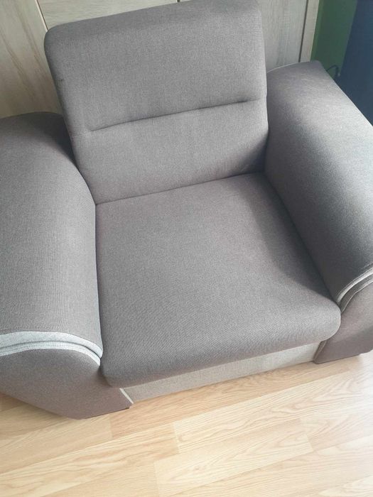 Fotel beżowy/ brązowy