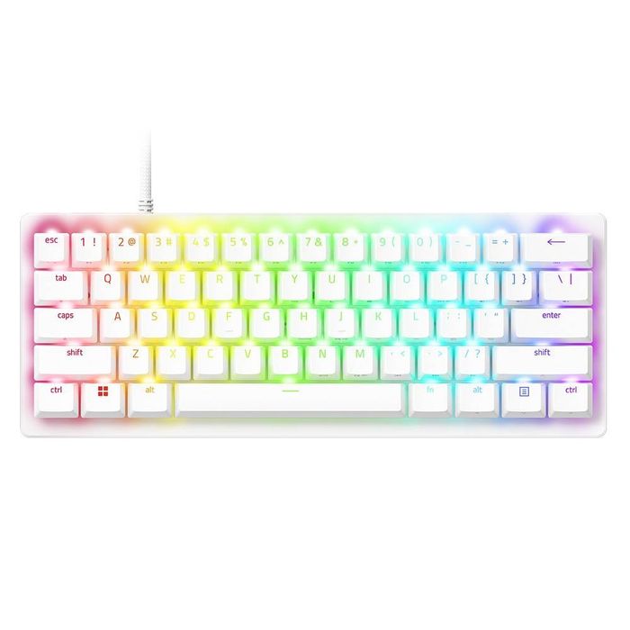 Teclado Mecânico Razer Huntsman V3 Pro Mini 60% RGB Analog Optical Switches Gen-2 US Branco