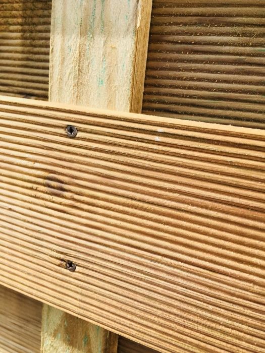 Pergola Płot Drewniany Ogrodowy Lamelowy Ryflowany Skręcany Solidny