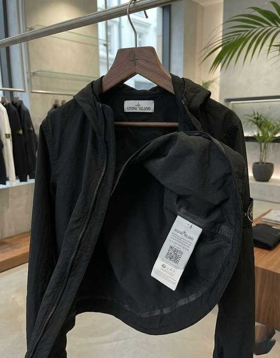 Куртка Stone Island Чорна • Вітровка Стон Айленд • XS-XXL