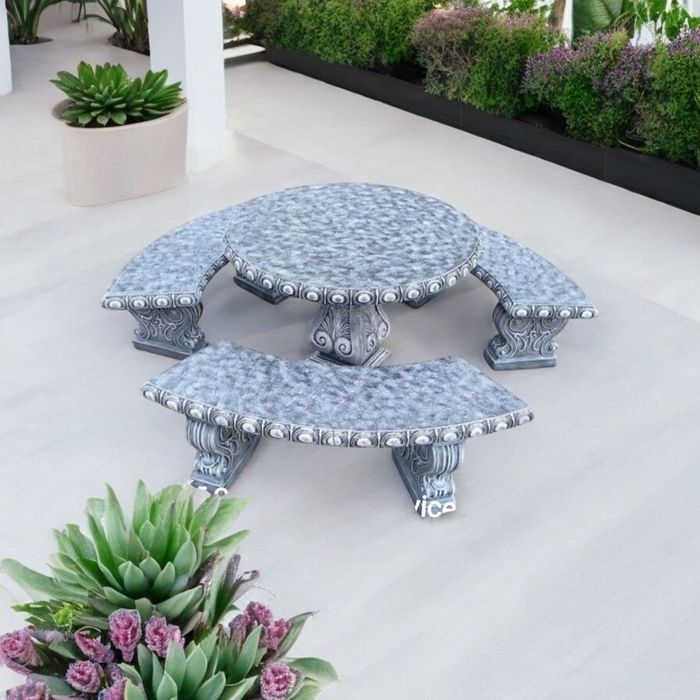 Betonowe meble ogrodowe tarasowe komplet ogrodowy zestaw ogrodowy stół