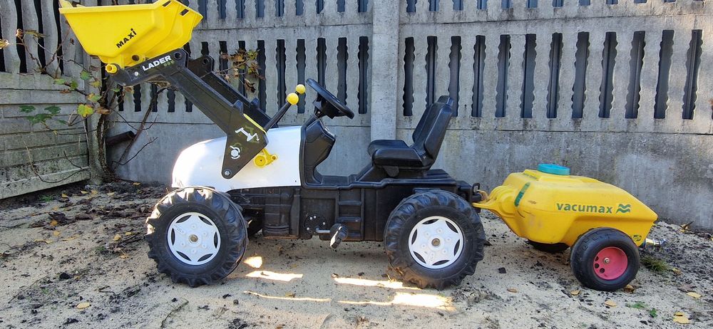 MAXI LADER Traktor na pedały z łyżka + beczka na wode maxi lader