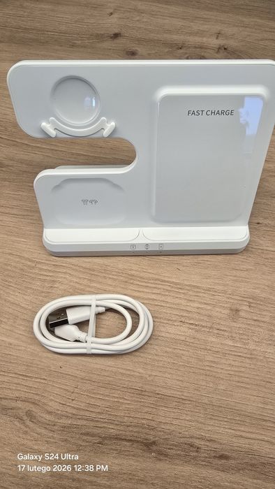 Ładowarka indukcyjna biała -szybkie ładowanie