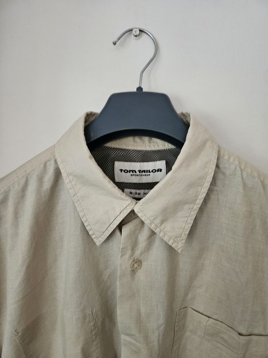 Tom Tailor piaskowa koszula sportswear fit & sport r XL