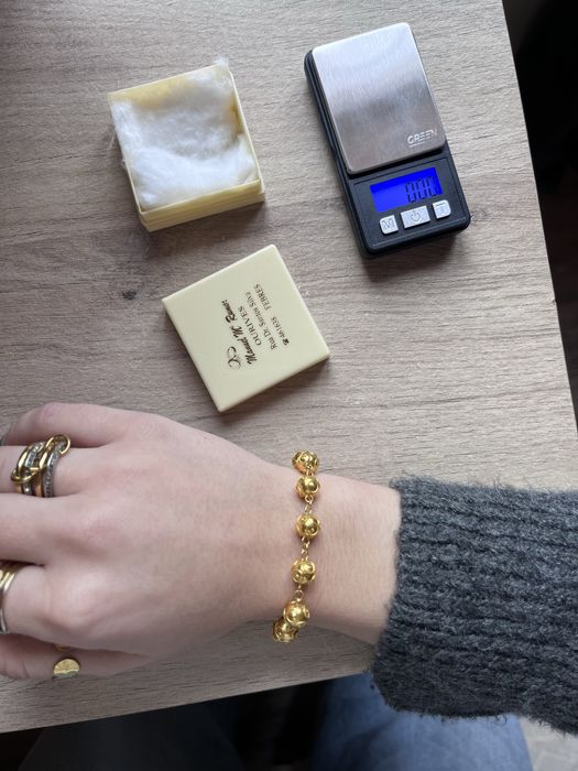 Pulseira Ouro 19kl Contas de Viana