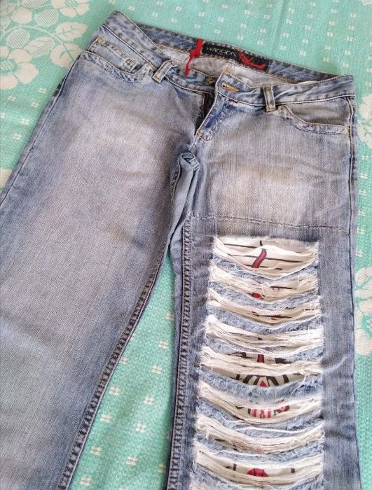 Джинсы бедровки с низкой посадкой модные брендовые WAGOON Paris обмен