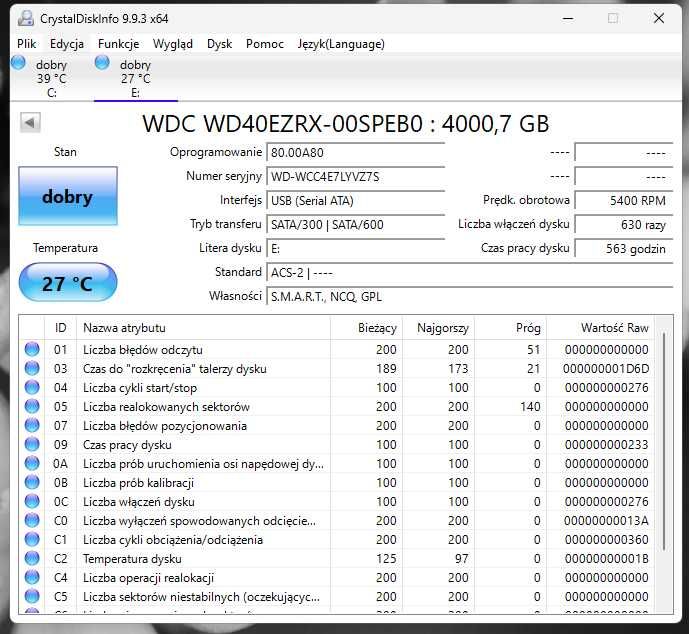 Dyski zewnętrzne WD - 4TB