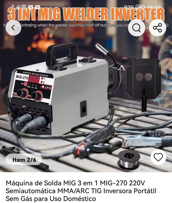 Aparelho soldar mic portátil sem gás.
