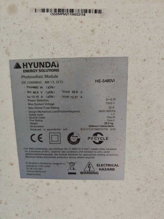 50 painéis solares Hyundai Energy Solutions de 480 W e inversor Huawei SUN2000