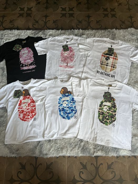 Футболка bape/бейп тишка футболка сакура бейп барбери/ bape burberry