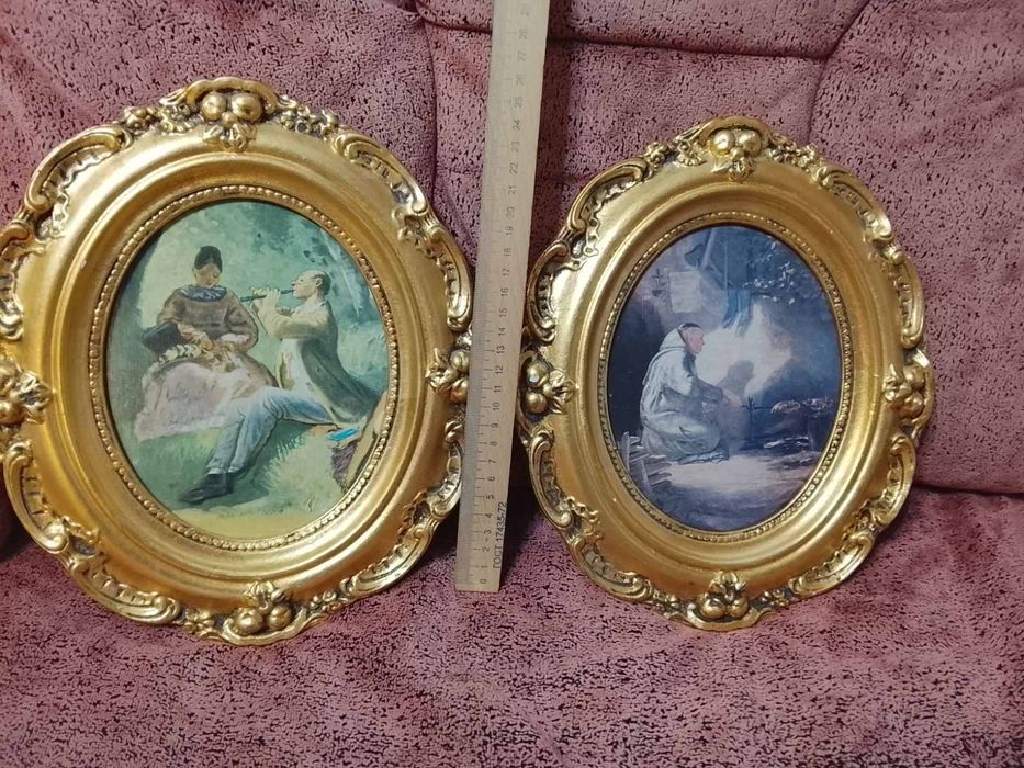 Винтажный набор настенных картин в пасторальном жанре рококо