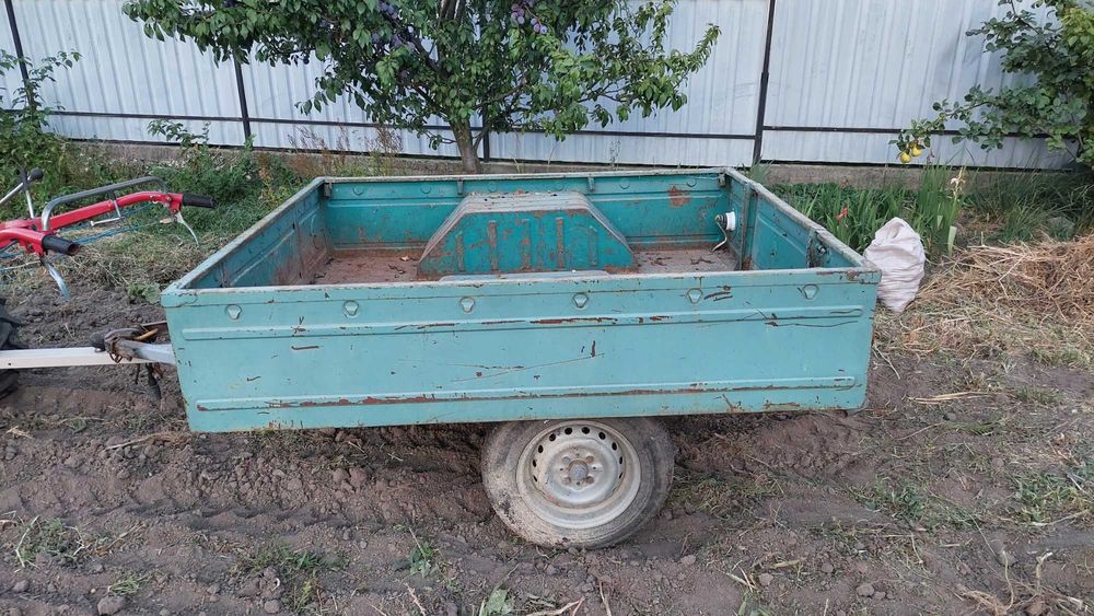 Причіп для авто та мотоблока, з опорним колесом