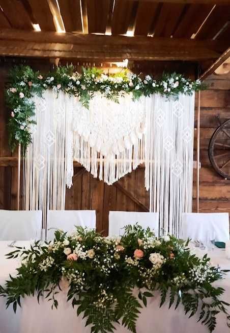 Makrama ślub dekoracja handmade