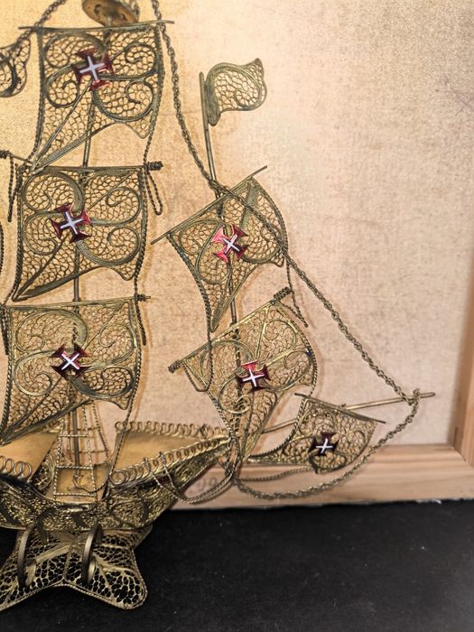 Caravela  Antigo em Filigrana - Uma Obra de Arte Única
​Magnífico na
