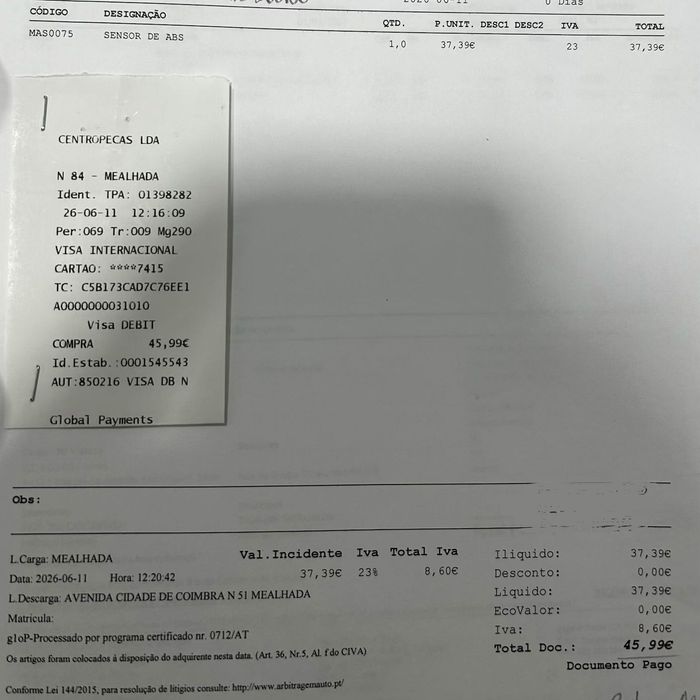 Sensor ABS Peugeot 307 Novo