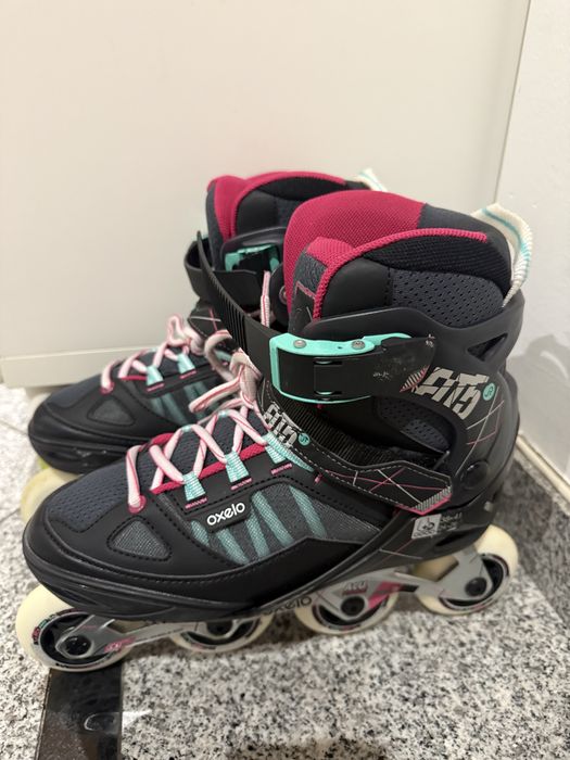 Patins em Linha - 1 dia de uso - capacete e proteçao corporal