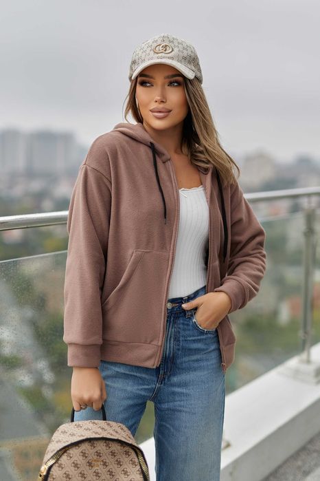 Кофта худі жіноча флісова / женская кофта худи теплая - нова